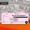 Ticket papier rose - personnalisation quadri
