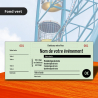 Ticket papier vert - personnalisation quadri