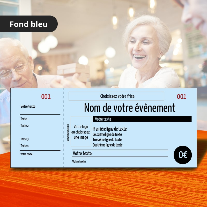 Ticket papier blanc - personnalisation quadri