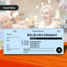 Ticket papier bleu - personnalisation quadri
