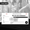 Ticket papier blanc - personnalisation noir et blanc