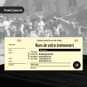 Ticket papier jaune - personnalisation noir et blanc
