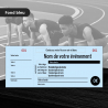 Ticket papier bleu - personnalisation noir et blanc