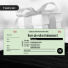 Ticket papier vert - personnalisation noir et blanc